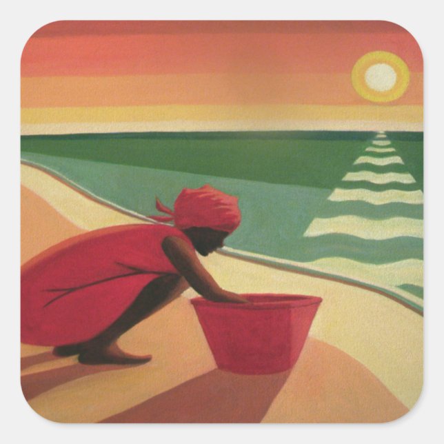 Kvällens Lugn 2003 Fyrkantigt Klistermärke (Framsida)