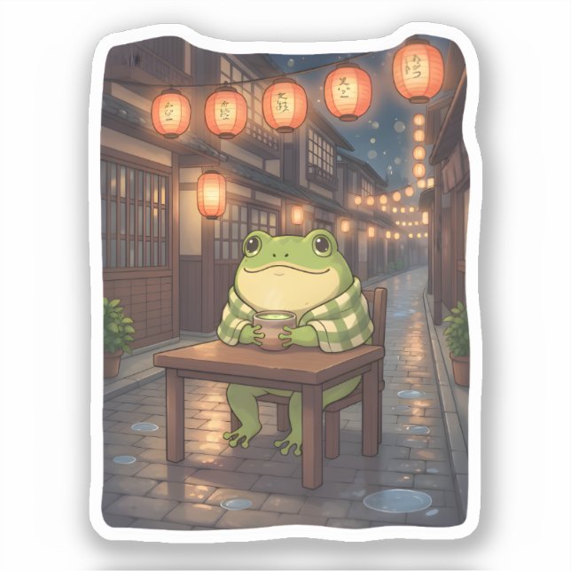 Kvällens Matcha-stunder Klistermärken (Framsida)