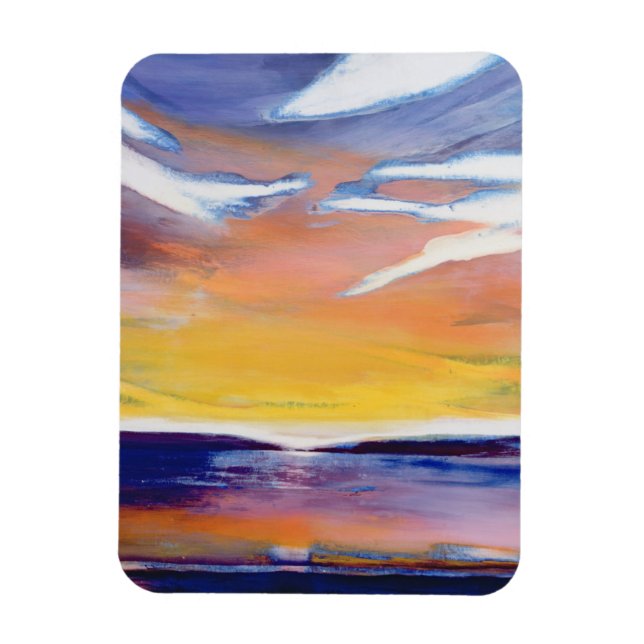 Kvällens sjölandskap magnet (Vertikal)