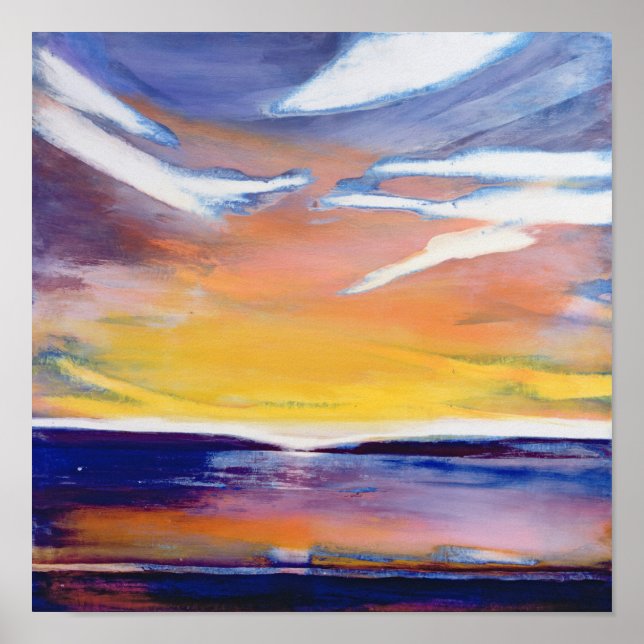 Kvällens sjölandskap poster (Framsidan)