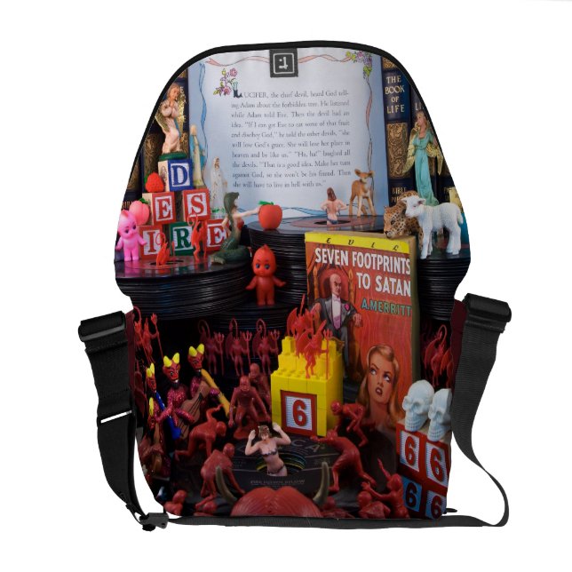 Kvällmessenger bag kurir väska (Öppen Baksida)