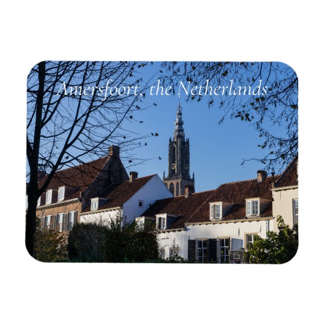 Kvälls stadsbild, Amersfoort, Nederländerna Magnet (Horisontell)