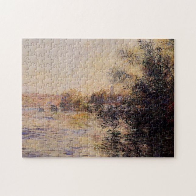 Kvällseffekt av konstverket Seine Monet Fine Art Pussel (Horisontell)