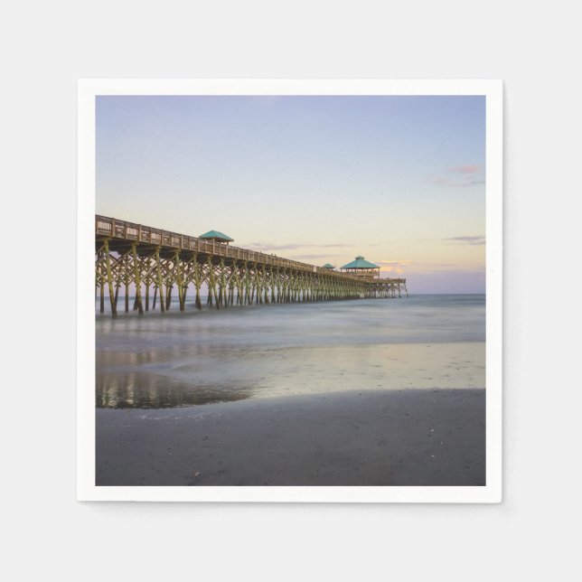Kvällsfred på Folly Beach Pappersservett (Framsidan)