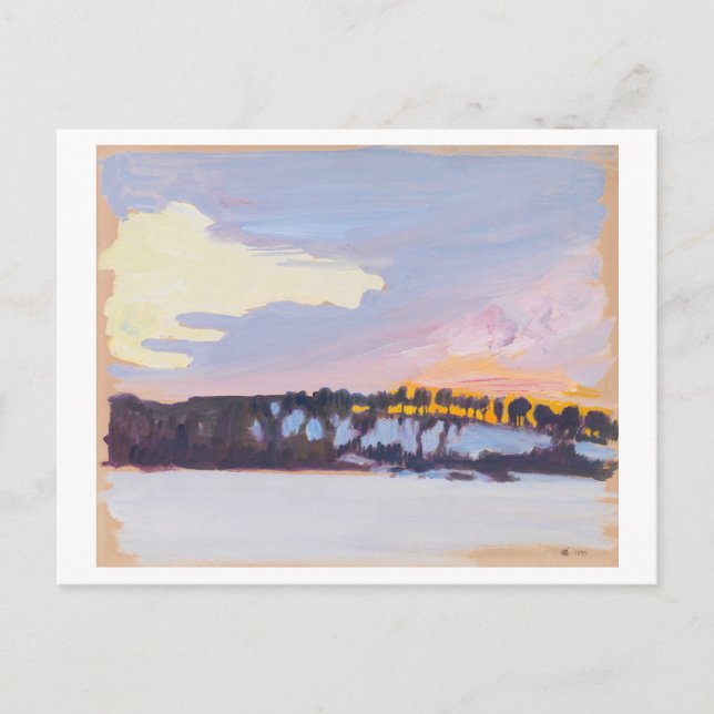 Kvällslandskap, Akseli Gallen-Kallela, Fin konst Vykort (Framsida)