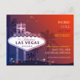 Kvällslöfte om Las Vegas-bröllop Meddelande Vykort