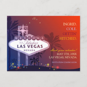 Kvällslöfte om Las Vegas-bröllop Meddelande Vykort