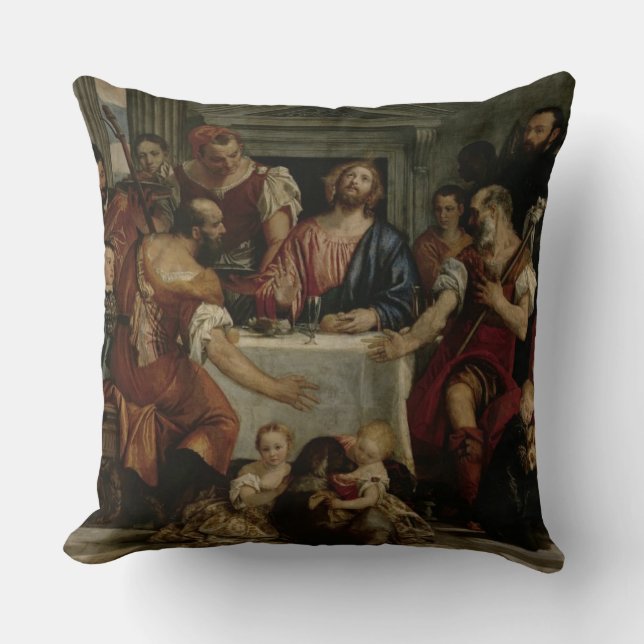 Kvällsmål på Emmaus (olja på kanfas) Kudde (Framsida)