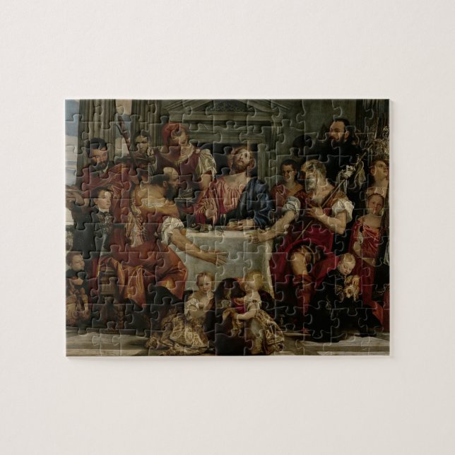 Kvällsmål på Emmaus (olja på kanfas) Pussel (Horisontell)