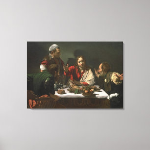 Kvällsmålet på Emmaus, 1601 Canvastryck