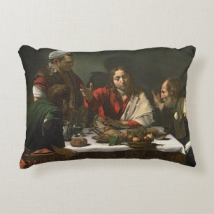 Kvällsmålet på Emmaus, 1601 (olja och tempera) Prydnadskudde