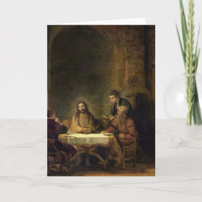 Kvällsmålet på Emmaus, 1648 Kort (Framsida)