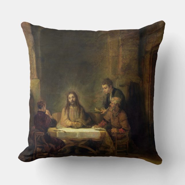 Kvällsmålet på Emmaus, 1648 (olja på panel) Kudde (Framsida)