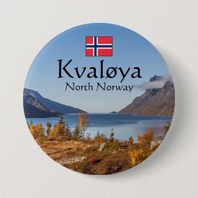 Kvaloya Island Norge Knapp (Framsida)