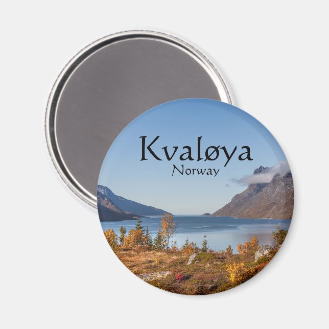 Kvaloya Island Norge Magnet (Front/Back)