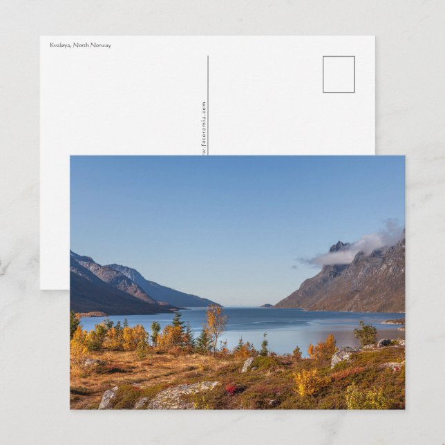 Kvaloya Island Norge Vykort (Fram/baksida)