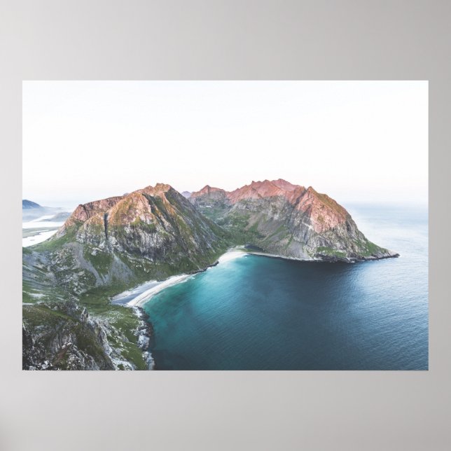 Kvalvika Beach Lofoten-öarna Poster (Framsidan)