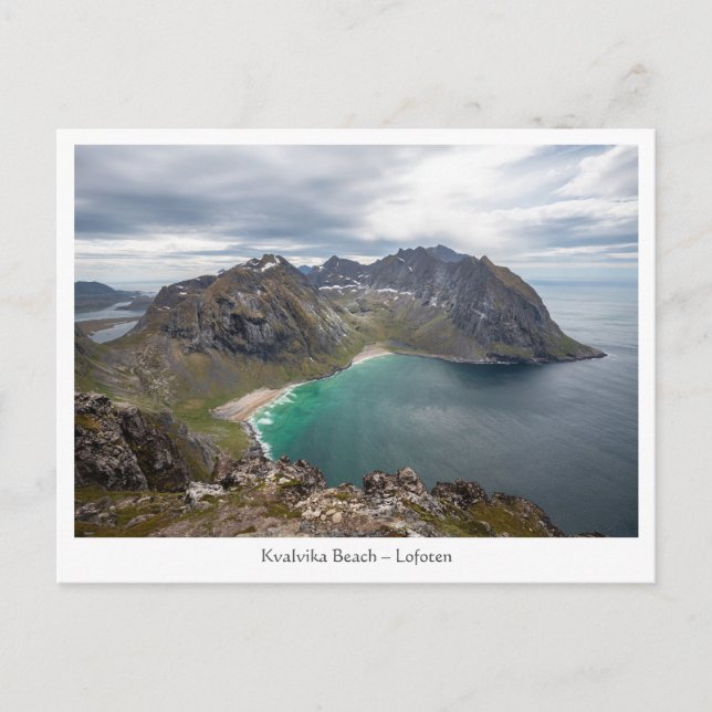 Kvalvika Beach Lofoten Vykort (Framsida)