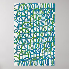 Kvantfysik Färgrik geometrisk design Poster