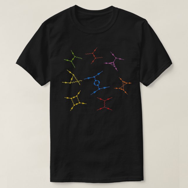 kvantfysik Feynman Diagramfysik och scien T Shirt (Design framsida)