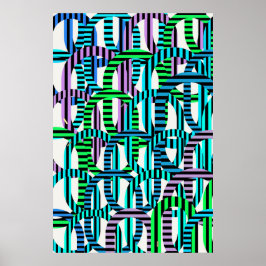 Kvantfysik Geometriskt Mönster Poster