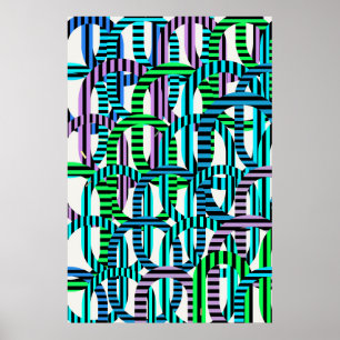 Kvantfysik Geometriskt Mönster Poster
