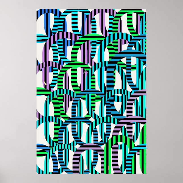 Kvantfysik Geometriskt Mönster  Poster (Framsidan)