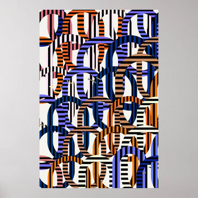 Kvantfysik Geometriskt Mönster  Poster (Framsidan)