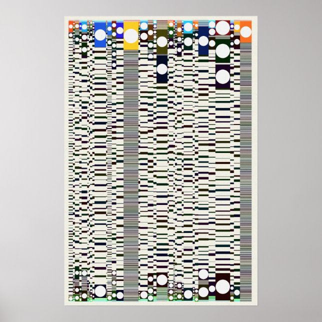 Kvantfysik Geometriskt Mönster  Poster (Framsidan)