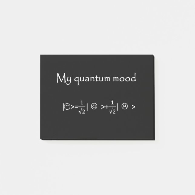 kvanthumör normaliserad, lustig kvantfysik post-it block (Framsida)