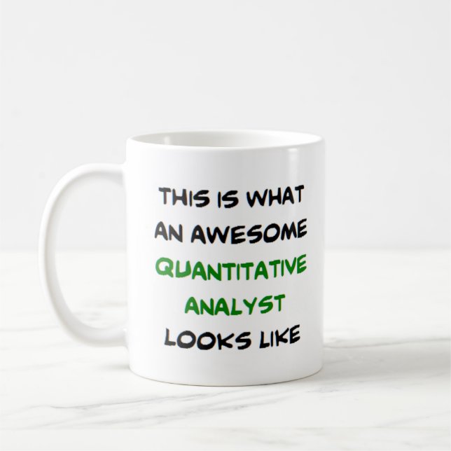 kvantitativ analys, fantastisk kaffemugg (Vänster)