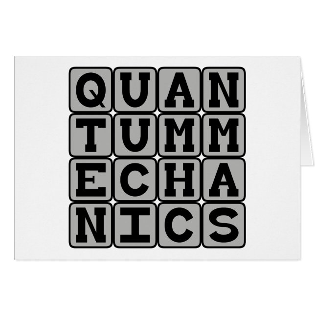 Kvantmekanik, fysikkoncept hälsningskort (Framsidan Horizontal)
