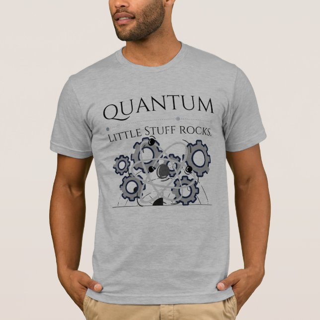 Kvantmekanik, lätt grått t shirt (Framsida)