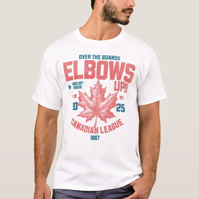 KVAR UPP! Över Boards Canadian League Hockey T Shirt (Framsida)