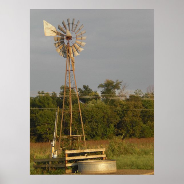 Kvarn 3 Färg Skriv ut Poster (Framsidan)