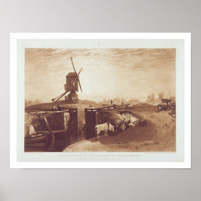 Kvarn and Lock, graverad av William Say (1768-1) Poster (Framsidan)