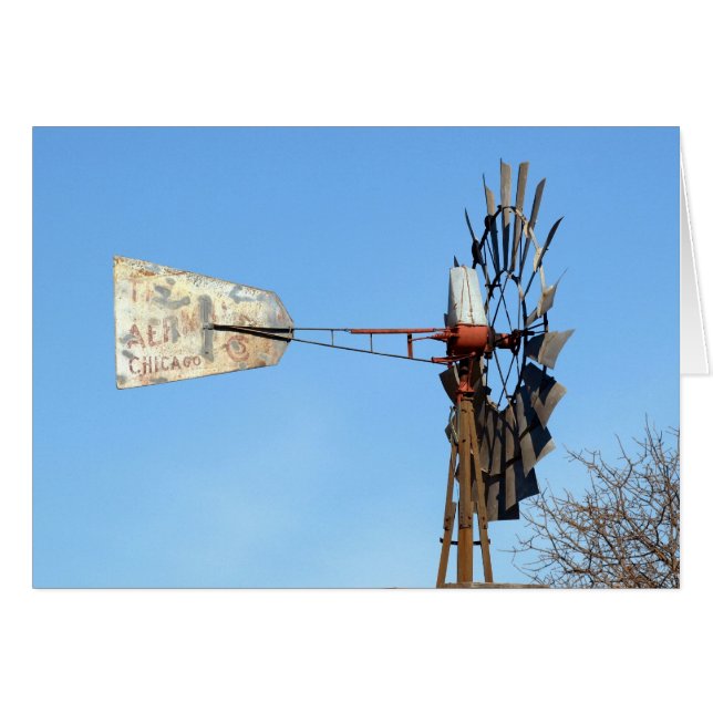 Kvarn av flygmotor hälsningskort (Framsidan Horizontal)