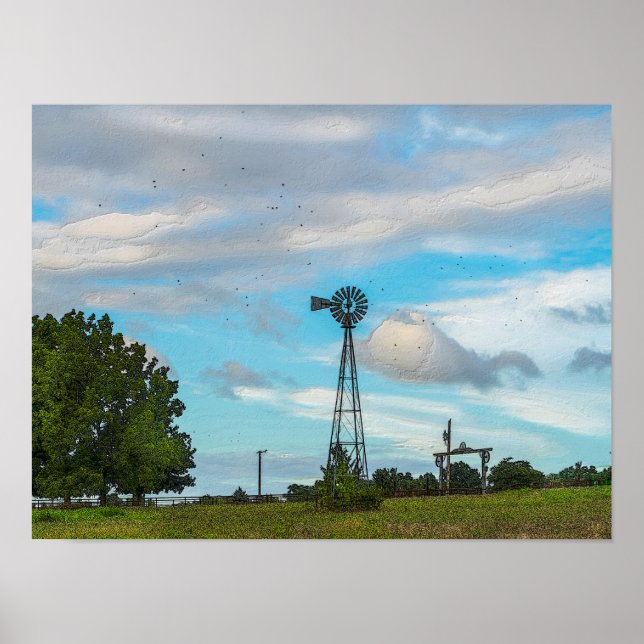 Kvarn Bird Flock Poster (Framsidan)