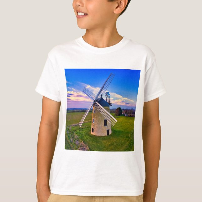 Kvarn Blå himmel T Shirt (Framsida)