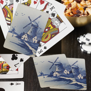 Kvarn Blåvit borttagning av vintage Spel Kort