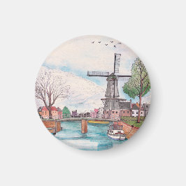 Kvarn De Adriaan Haarlem Nederländerna Magnet