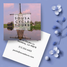 Kvarn Dutch Kinderdijk Photo Travel Tourism Fyrkantigt Visitkort