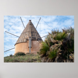 Kvarn i Cabo de Gata Canvas Poster