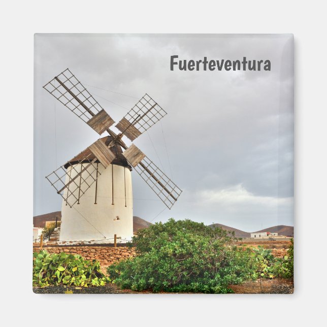 Kvarn i Fuerteventura Magnet (Framsidan)