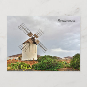 Kvarn i Fuerteventura. Vykort