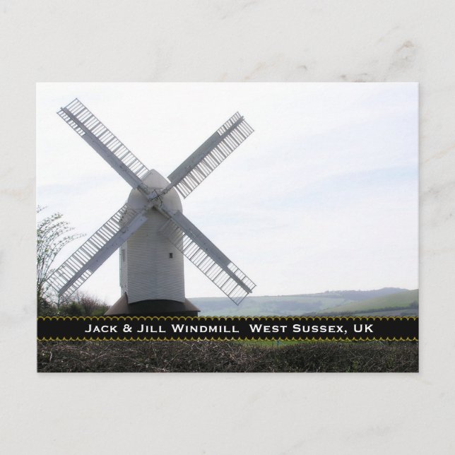 Kvarn: Jack & Jill Sussex UK Postcard Vykort (Framsida)