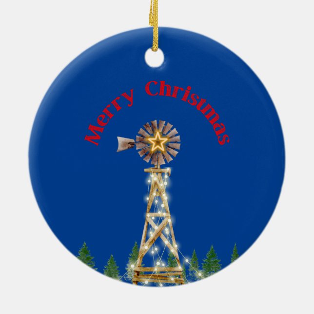 Kvarn jul Ljus Ornament (Baksidan)