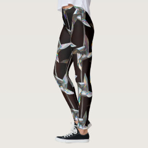 kvarn med rörelseriktning i silver leggings