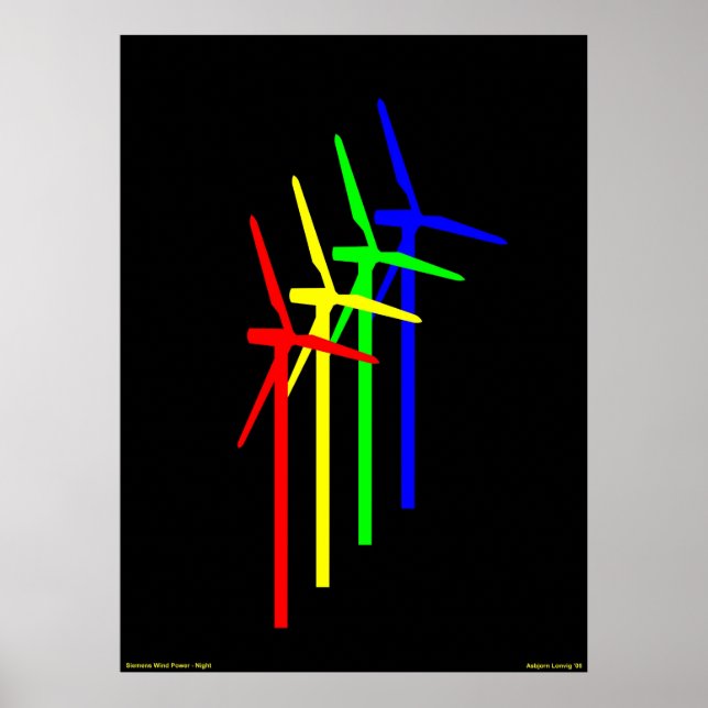 Kvarn Night - Siemens Vind Power Poster (Framsidan)