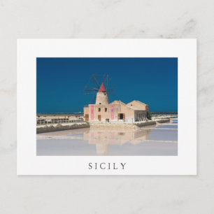 Kvarn- och saltpannor i Salina Trapani Vykort